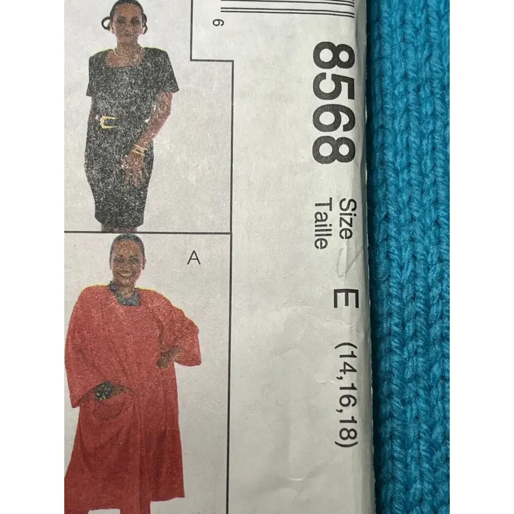McCalls 8568 Sewing pattern dress jacket top pants size 14 16 18
